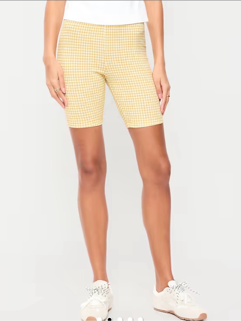 NWOT Old Navy Yellow Gingham Bike Shorts